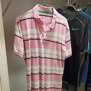 U.S. Polo Assn. Pink and White Short Sleeve Tee